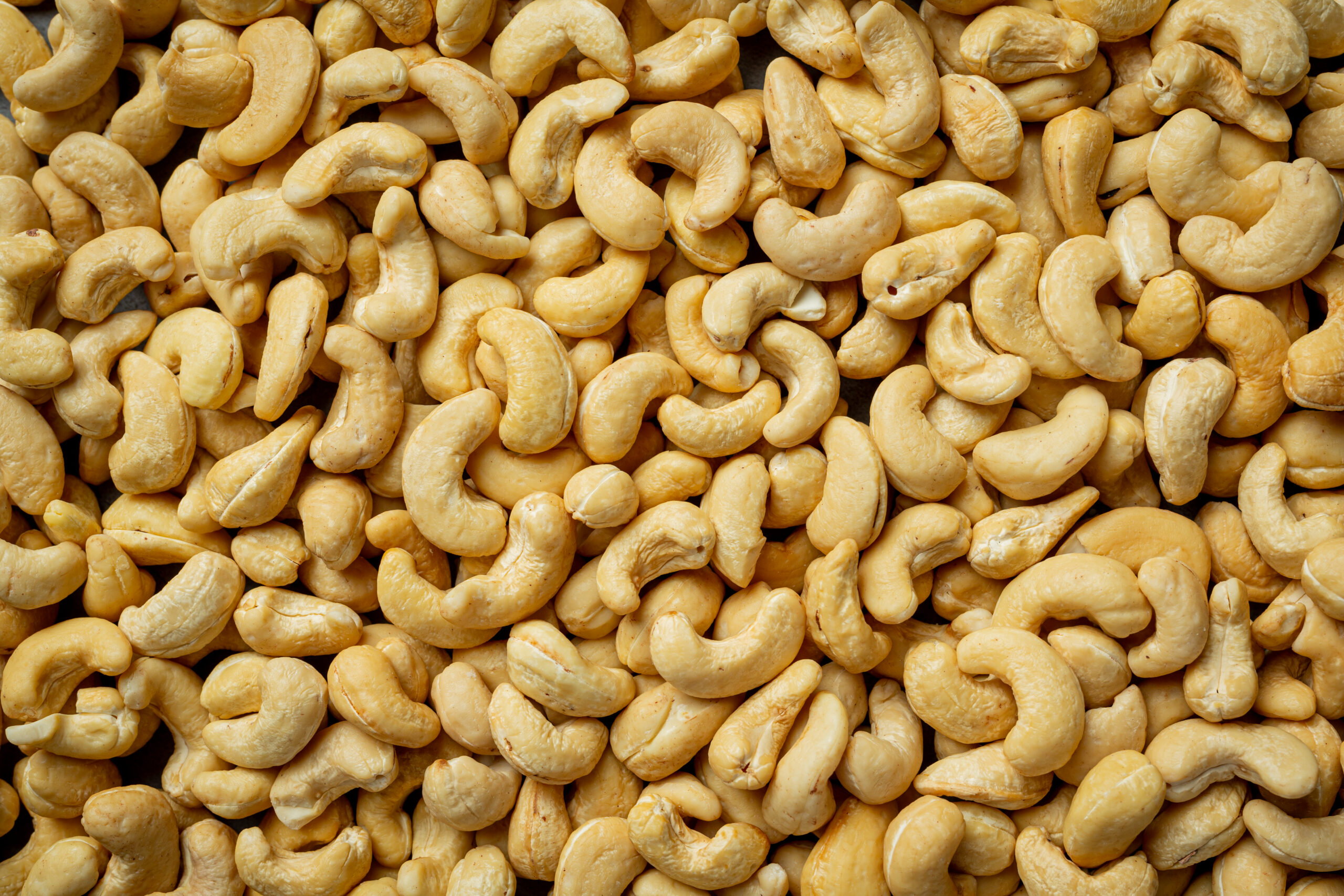 tasty cashew nuts as background